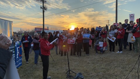Winston-Salem/Forsyth County educators rallied Tuesday evening before delivering a petition to district leaders calling for an end to staffing cuts.