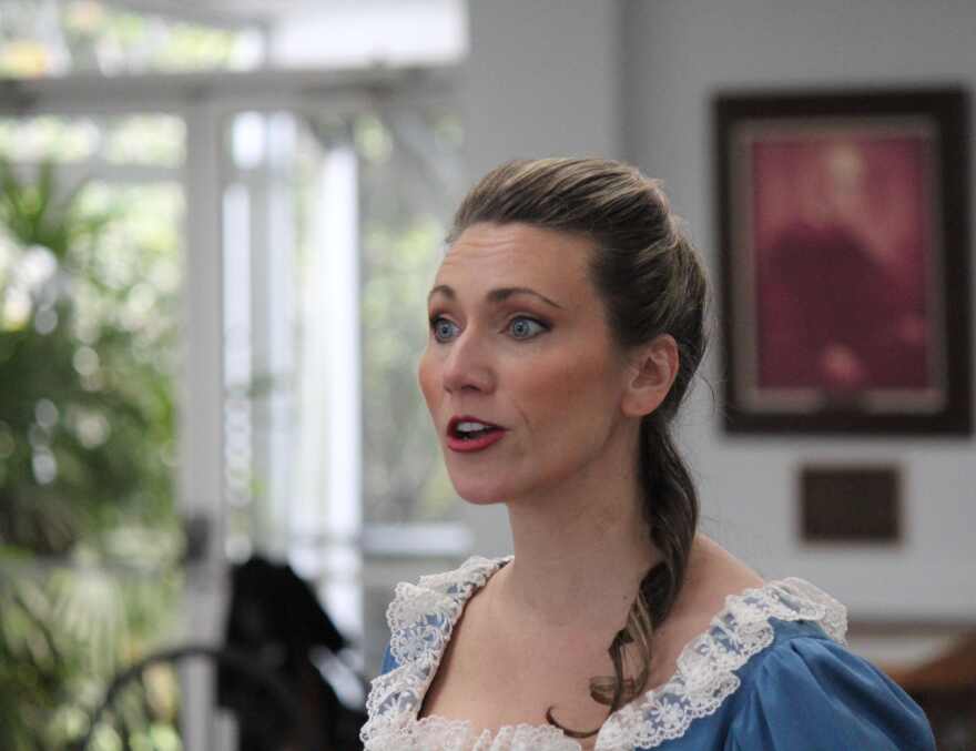 Siri Howard, who plays Abigail Adams, made her Broadway debut at the age of 15 in 'The Sound of Music.'