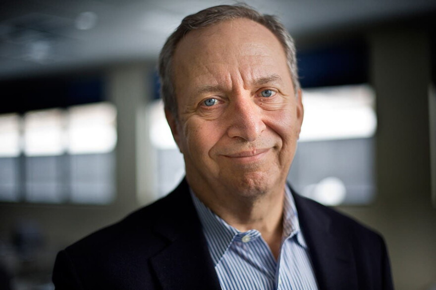 Larry Summers at WBUR in 2014. (Jesse Costa/WBUR)