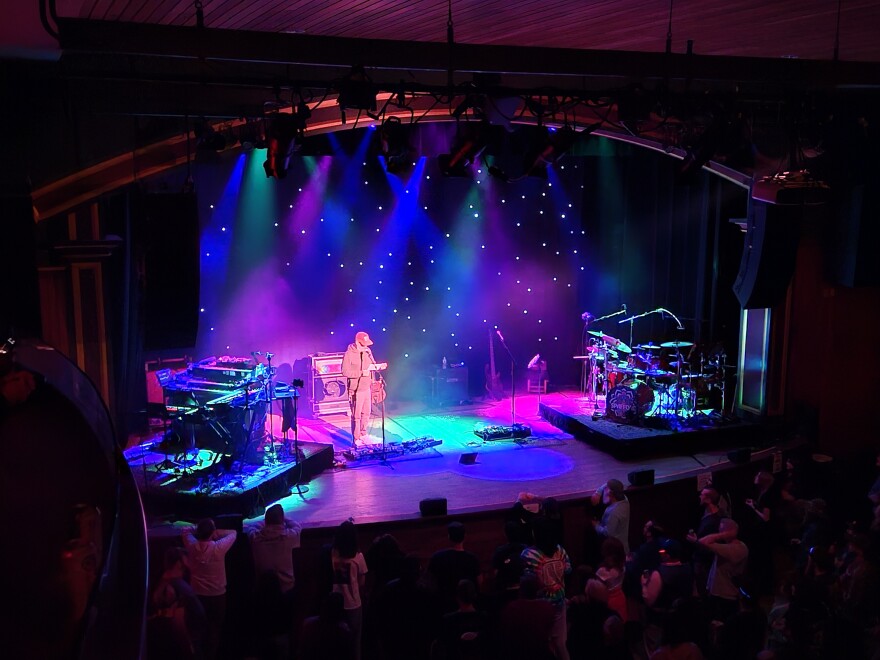 Chuck Johnson delivering the "Chuck's Dream" portion of the evening during the Spafford show at Infinity Music Hall in Hartford, Connecticut, on March 15th, 2026.