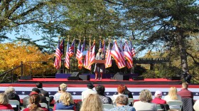 Ivanka Trump addresses hundreds of supporters during a campaign rally in Cincinnati's Ault Park on Oct. 16, 2020.
