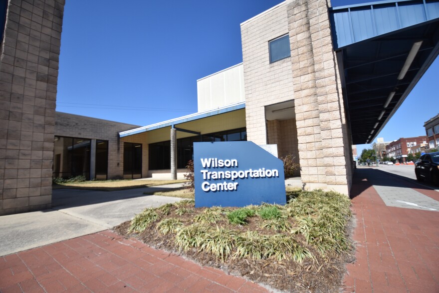 Wilson's transportation center was once the hub connecting the city's five bus lines. Now, the center is mostly empty, and the spaces where buses used to park have been turned into street parking.