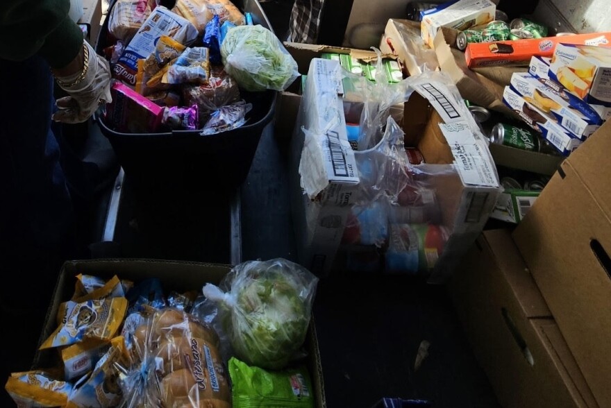 The Children’s Table mobile food pantry is packed with groceries to be distributed to rural areas north and south of Bronson.