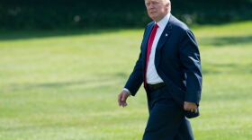 President Trump walks to Marine One prior to departure from the South Lawn of the White House in Washington, Aug. 4, 2017, as he travels on a 17-day vacation to his golf course in Bedminster, N.J. (Saul Loeb/AFP/Getty Images)