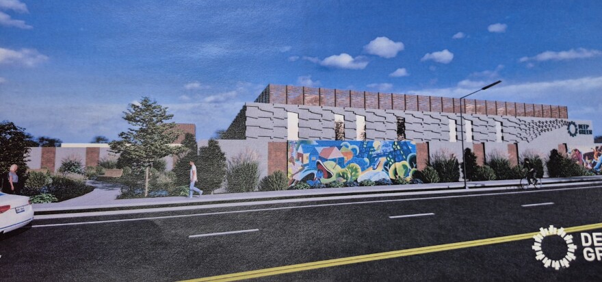 An artist's rendering of the proposed data center.