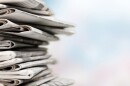stack of newspapers