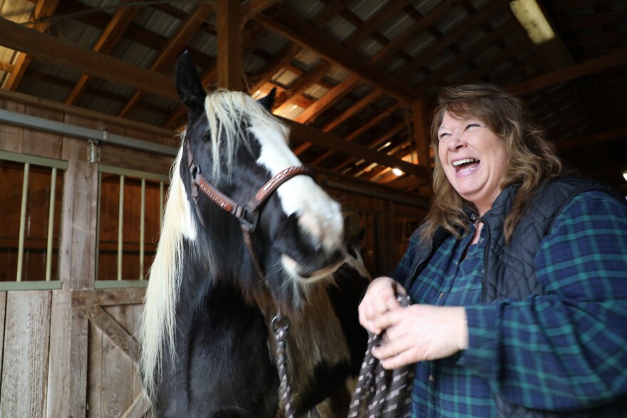 Cindy Patterson and her horse Royale