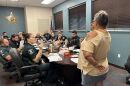 Deputies with the Lee County Sheriff's Office receive training in basic American Sign Language. It's an effort by the Sally J. Pimentel Deaf and Hard of Hearing Center to improve communication and interaction between first responders and deaf people.