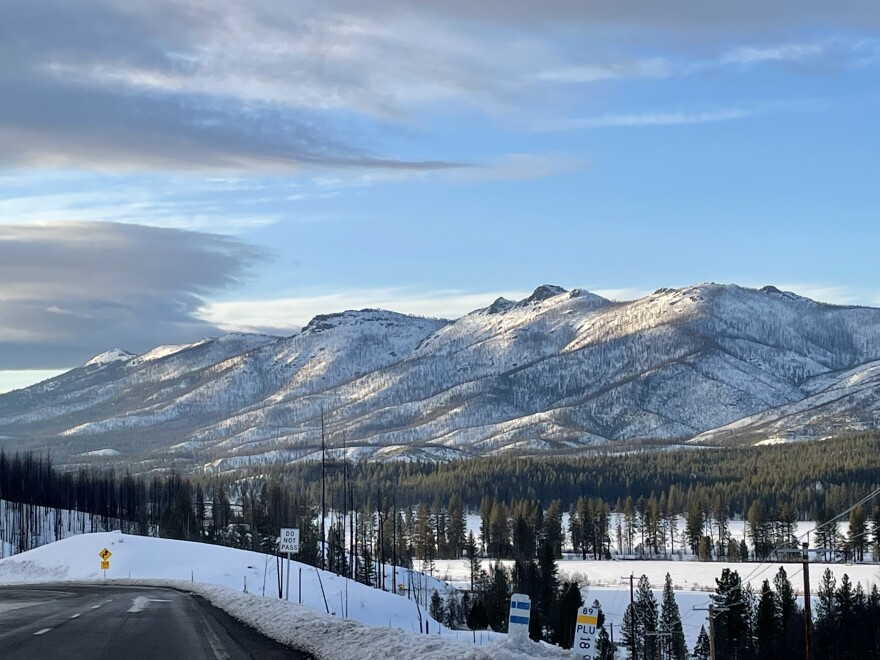 Keddie Ridge blanketed by snow, as captured March 3 on Highway 89. Photo Courtesy of Ken Donnell.