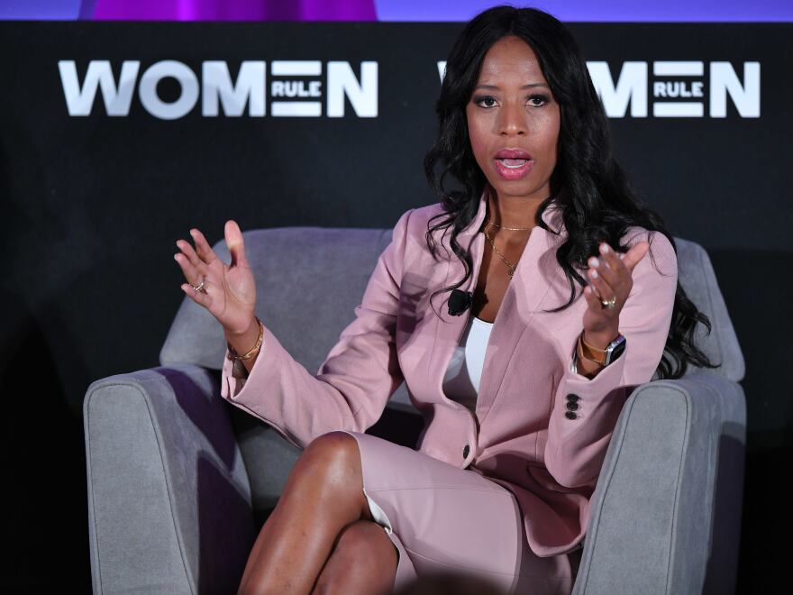 Then-Rep. Mia Love, R-Utah, speaks during Politico's Women Rule Summit in Washington, D.C., on Dec. 11, where she advised her party to make women feel more included with its policy focus.