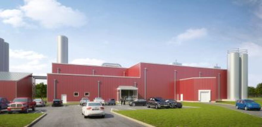 Artist's rendition of cheese plant in Livingston County.