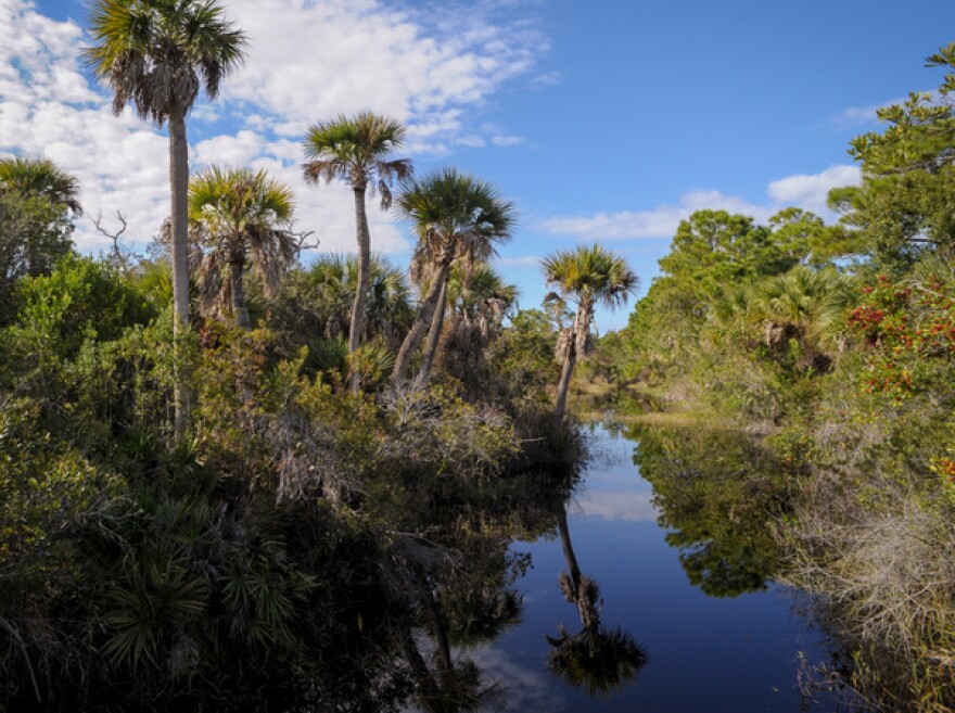 The 297-acre preserve at 5275 Tozour Road includes three miles of trails and a 35-acre lake.