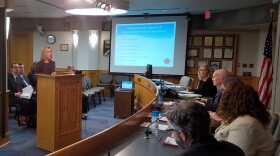 JFS Director Moira Weir speaks before the Hamilton County Board of Commissioners about the effects of the partial government shutdown.