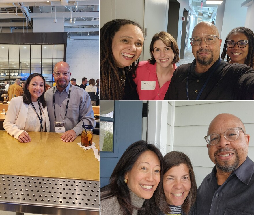 Group shots in various locations.