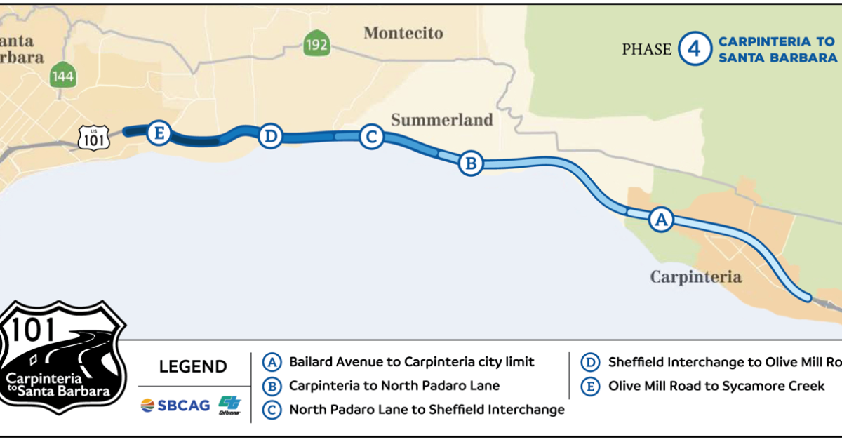 Traffic relief! New carpool lane opens on Highway 101 in Santa Barbara ...