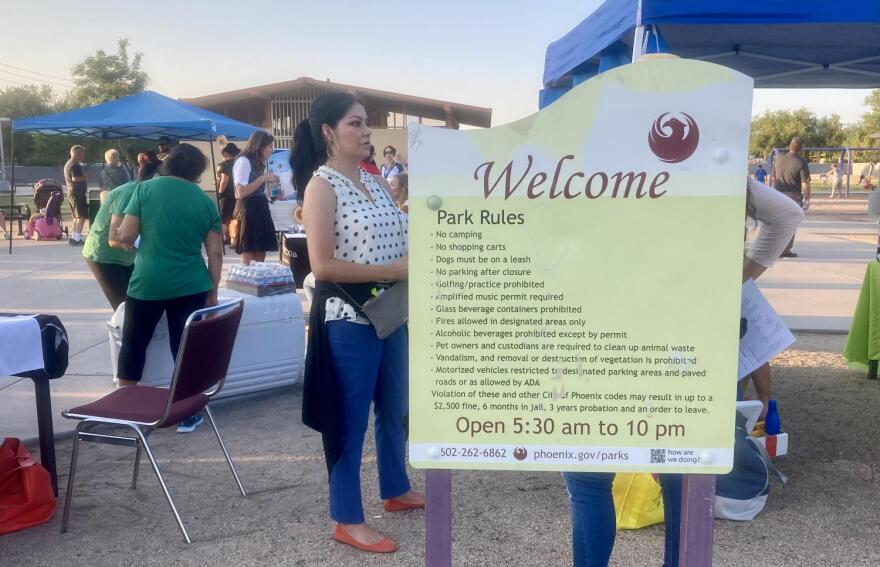 Signs reads welcome