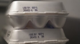 A "USE BY" date is stamped on two cartons of eggs, Sunday, Aug. 21, 2022, in Chicago. As awareness grows around the world about the problem of food waste, one culprit in particular is drawing scrutiny: “best before” labels. Manufacturers have used the labels for decades to estimate peak freshness. Unlike “use by” labels, which are found on perishable foods like meat and dairy, “best before” labels have nothing to do with safety and may encourage consumers to throw away food that’s perfectly fine to eat. (AP Photo/Charles Rex Arbogast)