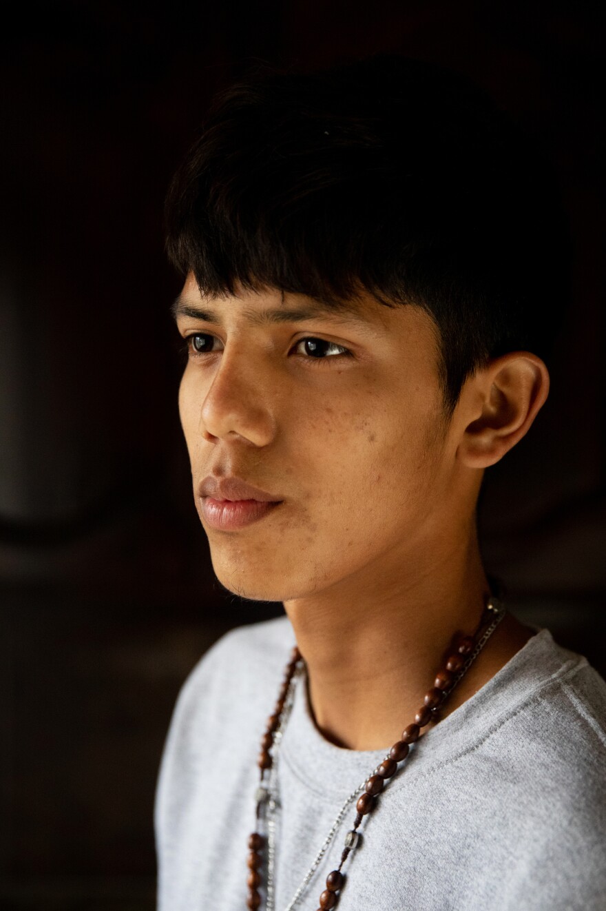 Marvin Joel Zelaya-Garcia, 17, fled Tegucigalpa, Honduras, with his father because of pressure to join local gangs. Marvin is currently living with his uncle in a suburb of Dallas, Texas.