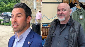 From left to right: Del. Nino Mangione and Theaux Le Gardeur are competing in the Republican primary for Baltimore County's 5th Council District seat.