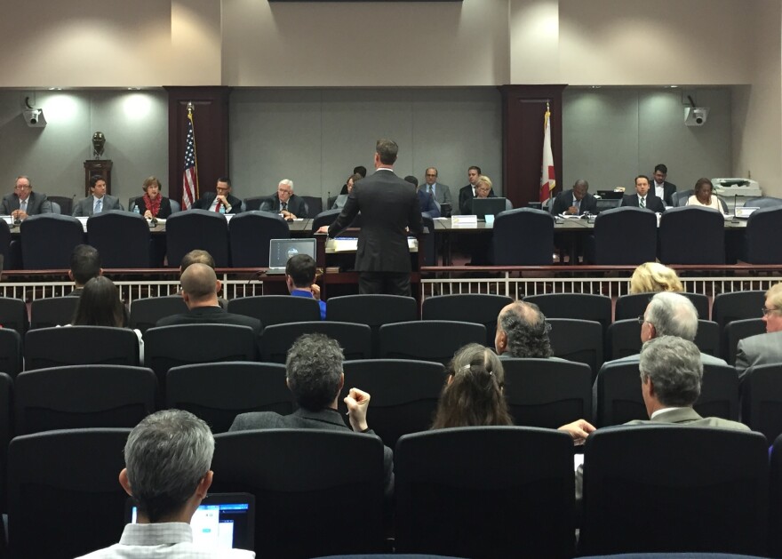 Steube speaking before the House Criminal Justice Subcommittee.