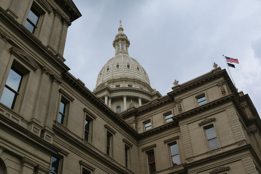 Michigan state capitol building in Lansing.