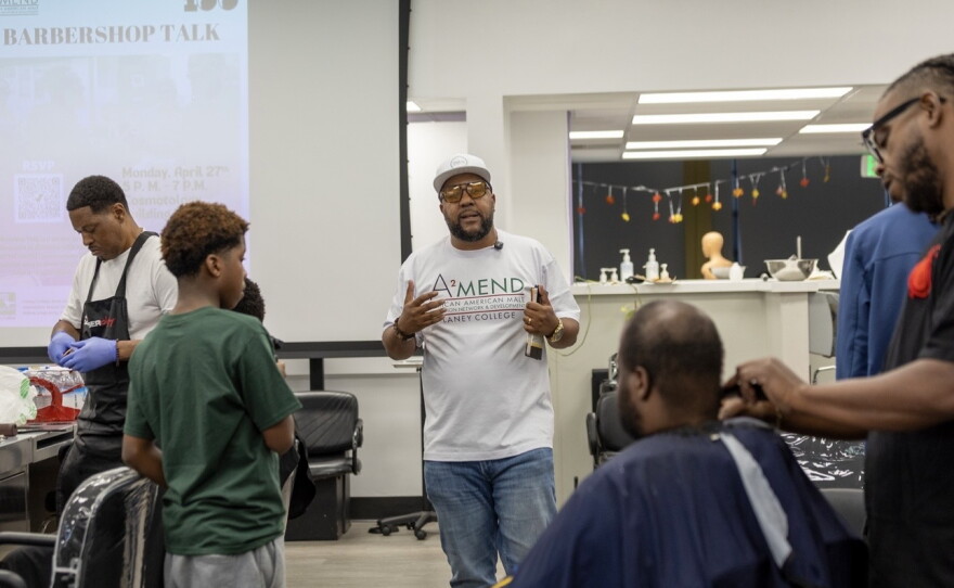 Dr. Robert Mossi Alexander leads Barbershop Talk at Laney College