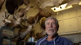 Bob Luzitano at his home taxidermy shop in Layton, Utah, June 27, 2025