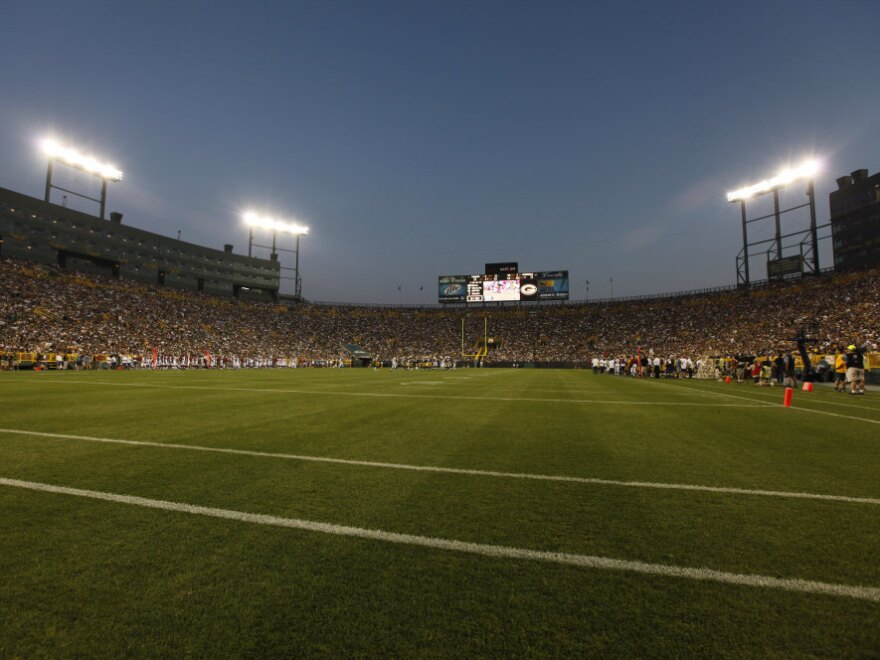 Lambeau Field — home to the Green Bay Packers — will be the scene of the NFL season's kickoff game between the Packers and the New Orleans Saints. President Obama's economic address will begin at 7 p.m. EDT to avoid eating into game time.