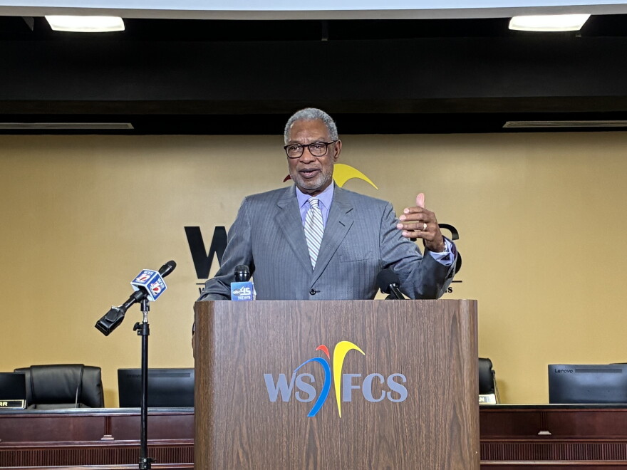 On his first day in the role, WS/FCS Interim Superintendent Randy Bridges held a press conference on Oct. 1, 2026.