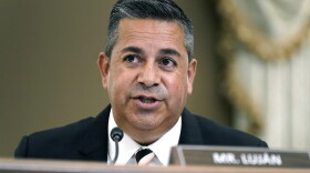 FILE - Sen. Sen. Ben Ray Lujan, D-N.M., speaks during a Senate Commerce, Science and Transportation Subcommittee on Consumer Protection, Product Safety and Data Security hearing on children's online safety and mental health, Sept. 30, 2021, on Capitol Hill in Washington. Lujan is recovering at an Albuquerque hospital after suffering a stroke last week, his office said in a statement issued Tuesday, Feb. 1, 2022. He is expected to make a full recovery according to his chief of staff. (AP Photo/Patrick Semansky, File)