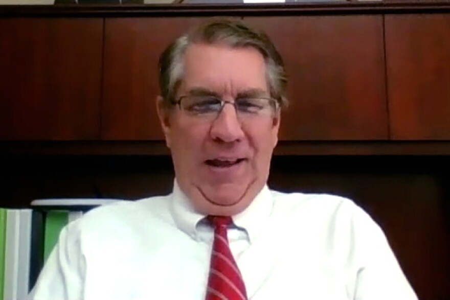 Terre Haute Mayor Duke Bennett on the Zoom interview Monday morning.
