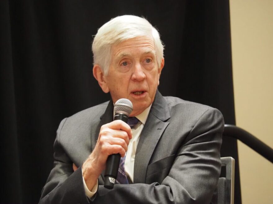 Rep. Ed DeLaney, D-Indianapolis, speaks at the annual Dentons Legislative Conference on Thursday, Dec. 18, 2025.