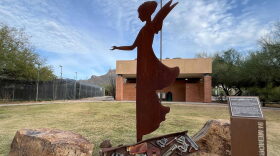 The Freedom Steadfast Angel of Love made by Lei Hennessy-Owen stands at the James D. Kriegh park in Oro Valley on Dec. 31, 2025.