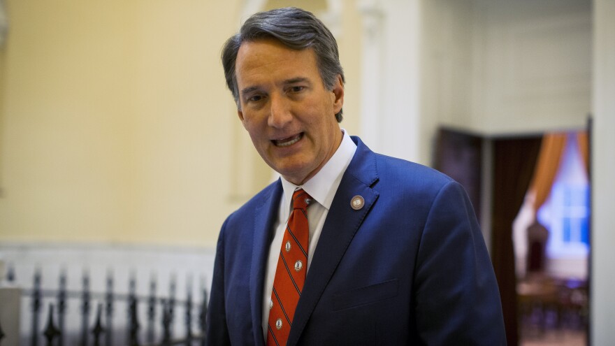 Virginia Gov. Glenn Youngkin, a Republican, speaks to members of the media on Feb. 25.