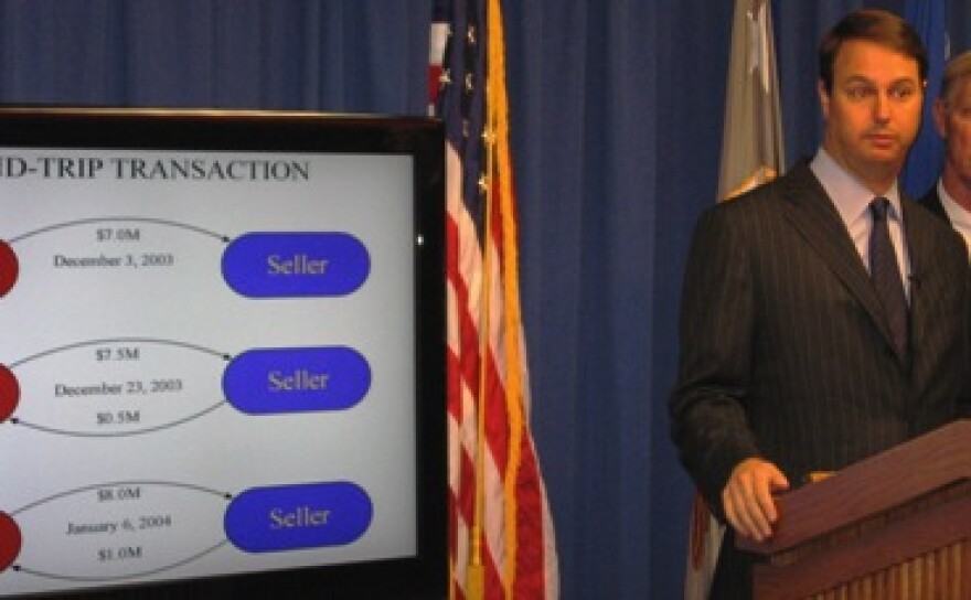 Federal prosecutor John Wood outlines criminal accounting tactics in case against nation's largest pasta maker.