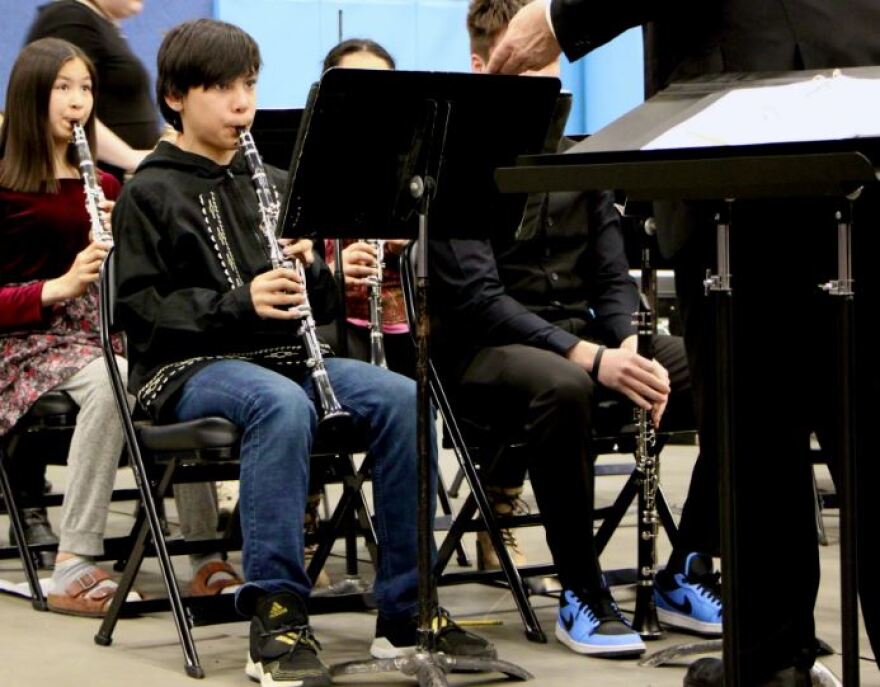 The ASAA Region 1 festival band played at a similar event in Dillingham, in April 2022.