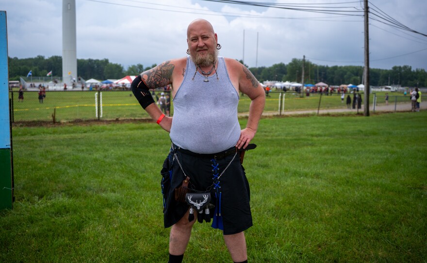 Man in kilt.
