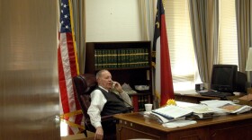 North Carolina State Supreme Court Chief Justice I. Beverly Lake Jr. speaks on the phone in his office, Tuesday, Jan. 31, 2006 in Raleigh, N.C.,