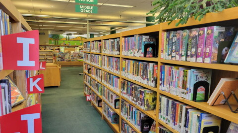 The Springfield Library children's section's section seen on May 19, 2025.
