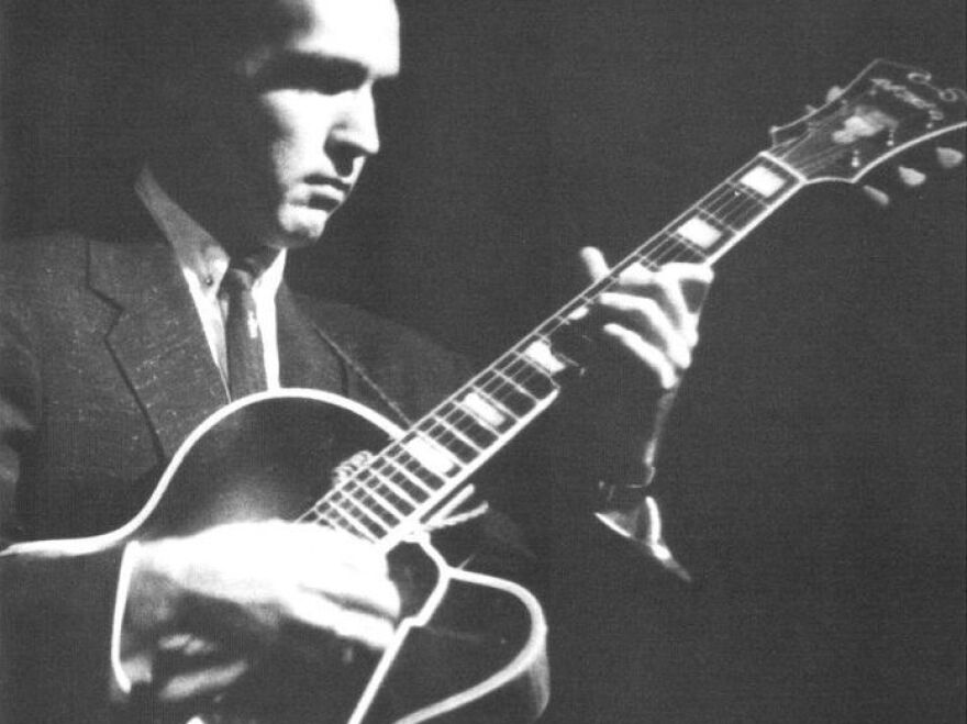 The cover image of <em>The Complete Roost Johnny Smith Small Group Sessions</em>, a 2002 box set of work from across the jazz guitarist's career.