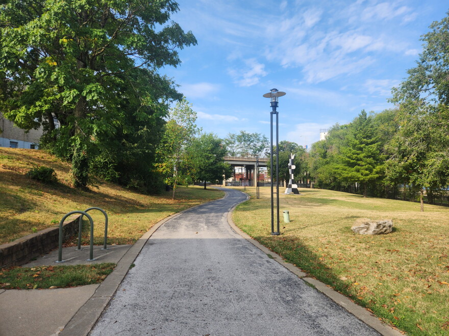 Part of the Jordan Creek Greenway in downtown Springfield, Mo. (Photo taken September 30, 2026)