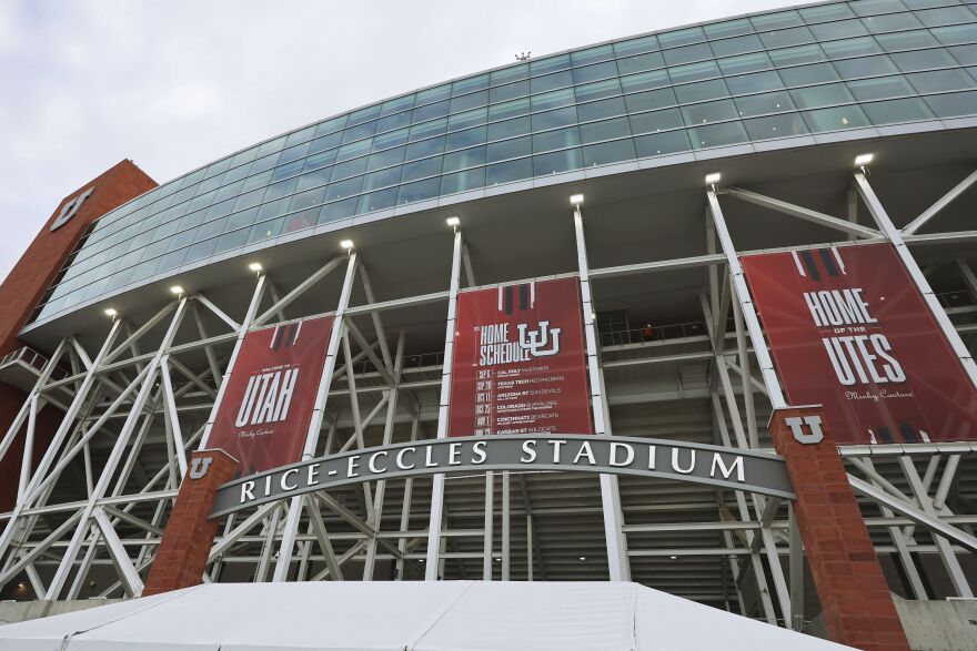 Rice-Eccles Stadium during an NCAA college football game against the Texas Tech Red Raiders, Sept. 20, 2025, in Salt Lake City, Utah.