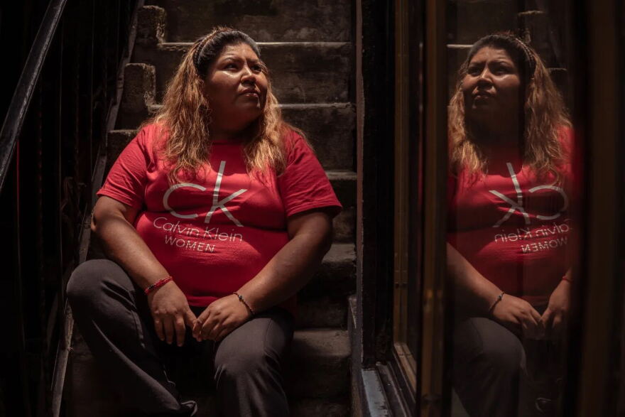 Nancy Martinez poses for a portrait at her family home in Naucalpan, State of Mexico, Mexico. Tuesday, July 8, 2025.