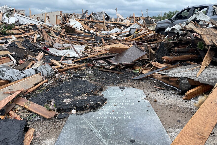 Damage from a tornado in Sulphur, Okla. in April 2024.