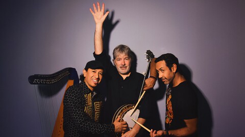 (L to R) Edmar Castañeda, Béla Fleck and Antonio Sánchez