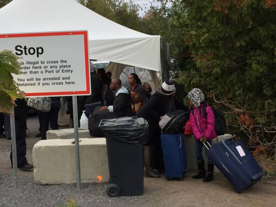 Asylum seekers at Roxham Road