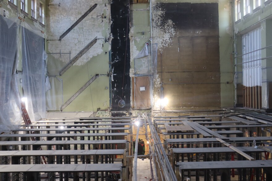 The 1906 Carnegie Library inside Louisville's Main Library under construction