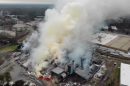 The fire at the Winston Weaver fertilizer plant prompted the evacuation of 6,500 residents. Screenshot courtesy of the City of Winston-Salem.