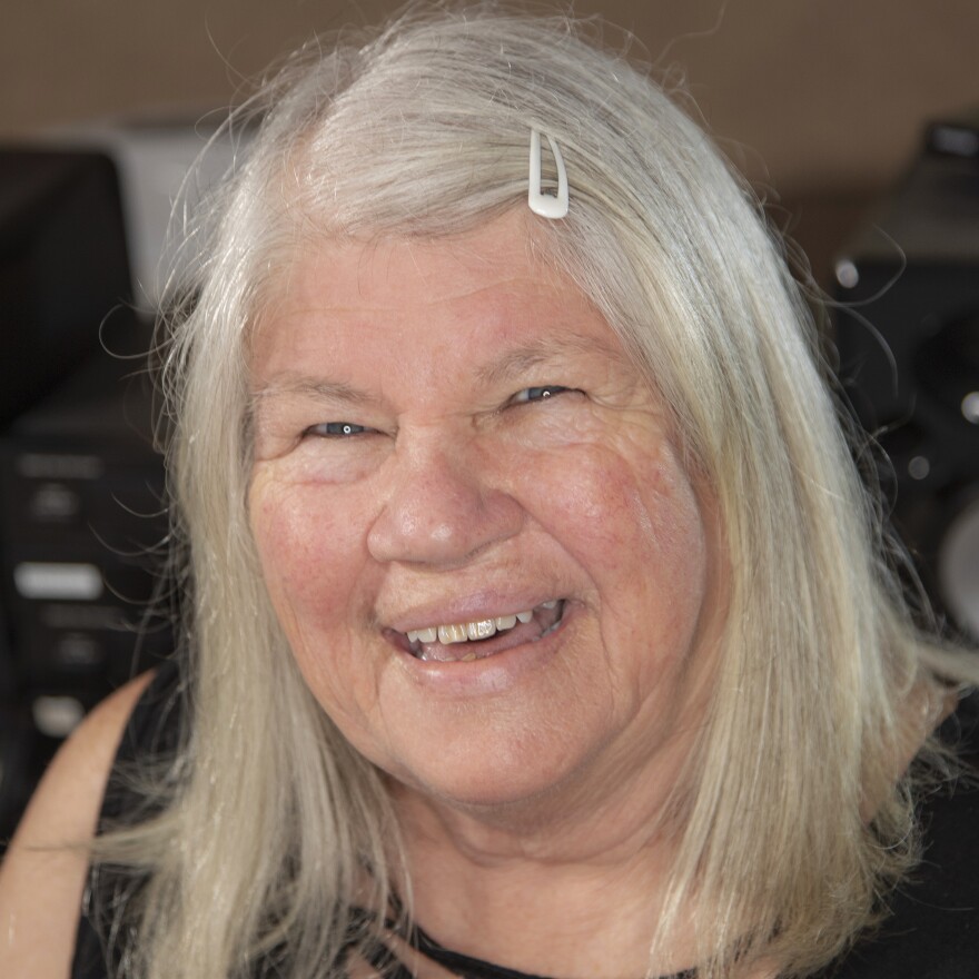 Photo by BENJAMIN KRAIN --08/01/2018-- PKUAR radio staff Flap Jones