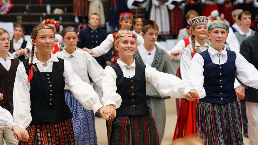 The 2026 Latvian Festival of Song and Dance will feature traditional costumes and dances, like those pictured here